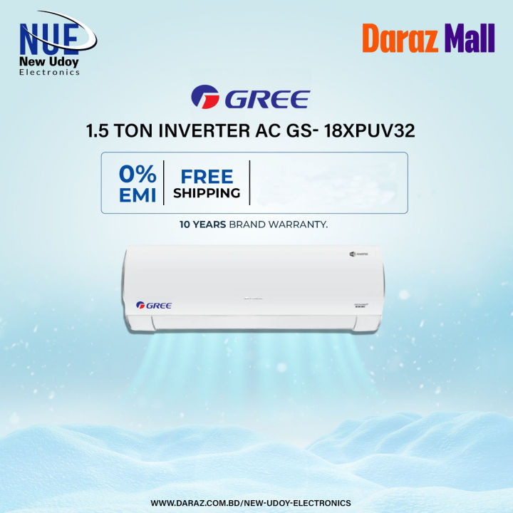 GREE Model: GS-18XPUV32/GS18XFV32  Inverter AC (Official Warranty) - 1.5 Ton