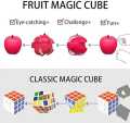Fruit Rubik Cube  ( Apple), puzzle 3x3x3 fruit cube. 
