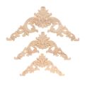 Multi-styles Furniture Parts Wall Door Decoration wooden Figurines Crafts Corner Appliques Frame Wood Carved Woodcarving Decorative. 