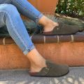 Crestar Trendy Clogs for Women Men Dupes Unisex Suede Cork Footbed Home Sandals with Arch Support Fashion Leather Potato Shoes.