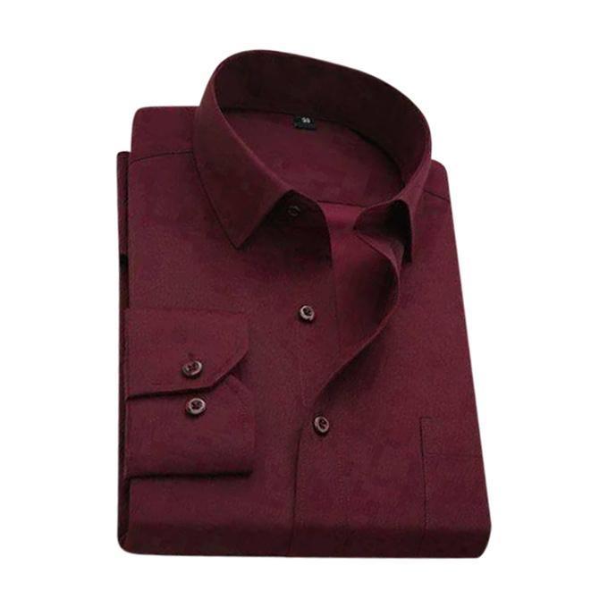 Dark%20Red%20Torry%20Cotton%20Formal%20Long%20Sleeve%20Shirt%20For%20Men%20-%20Image%203