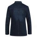 Men's Denim Blazer Fashion Jean Jacket Men Suits Collar Business Coat Denim Outwear.