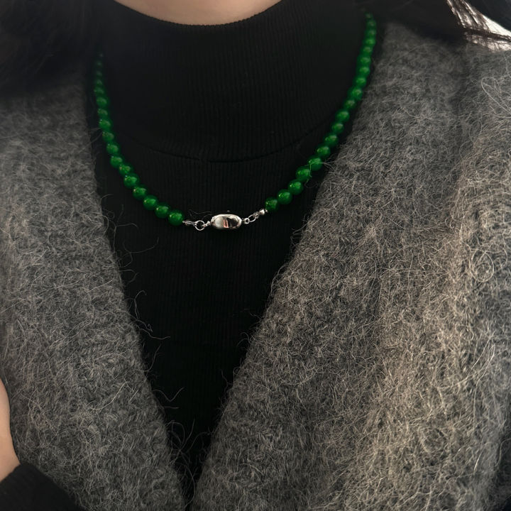Fashion%20Emerald%20Green%20Natural%20Stone%20Beaded%20Necklace%20All-Match%20Jewelry%20Style%20Necklace%20Simple%20Clavicle%20Chain%20Sweater%20Chain%20-%20Image%203