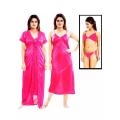 4-Part Night Dress for Women - A Perfect Nightwear Set for Comfort and Style - Elevate Your Sleepwear Collection. 