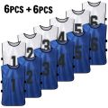 12pcs Soccer Pinnies Quick Drying Football Team Jerseys Youth Sports Team Training Numbered Bibs Practice Sports Vest. 