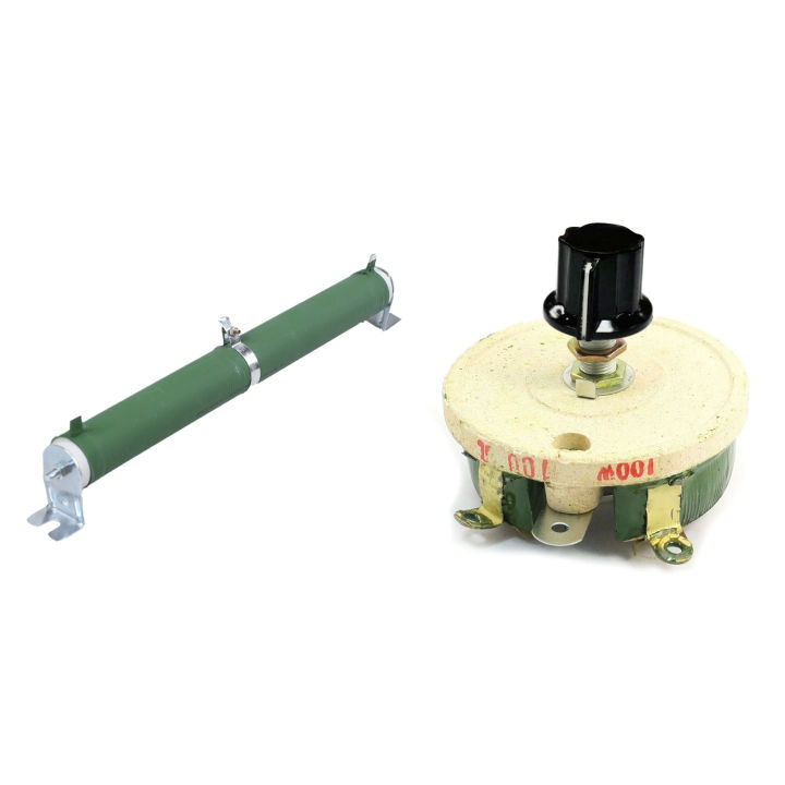 2PCS 200W Watt Tube Adjustable Rheostat Resistor with 100W Wirewound ...