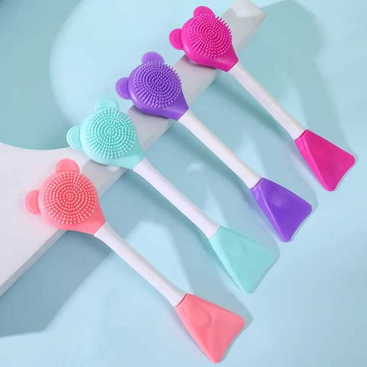 Bear%20Double%20Head%20Facial%20Mask%20Brush%20Silicone%20Applicator%20Spoon%20Spatula%20Stirring%20Stick%20Women%20Skin%20Face%20Cleansing%20Care%20Home%20Makeup%20Tools%20-%20Image%204