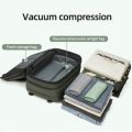 Vacpack Vacuum Compression Backpack Airback with Pump Men Waterproof Expandable Carry On Travel Backpack 17 inch Laptop Backpack.