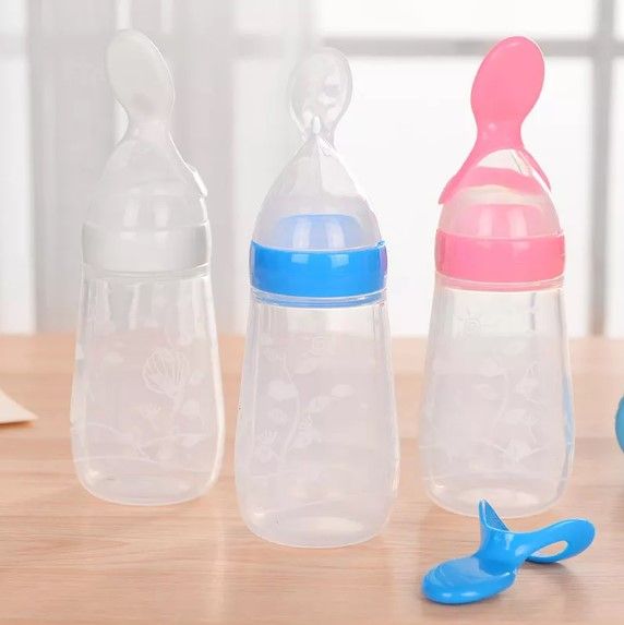 Silicone%20Baby%20Food%20Dispensing%20Spoon%20&%20Feeder,%20Travel%20Baby%20Training%20Bottle%20with%20Spoon%20Soft%20Head%20Baby%20Feeding%20Tools%20kids%20-%20Image%204