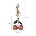 Creative Ornaments Cherry Keychain Alloy Key Decoration Cherry Charms Bag Accessories 3D Crafts Cherry Pendant Lady/Women.