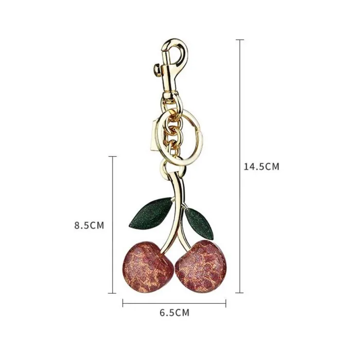 Creative%20Ornaments%20Cherry%20Keychain%20Alloy%20Key%20Decoration%20Cherry%20Charms%20Bag%20Accessories%203D%20Crafts%20Cherry%20Pendant%20Lady/Women%20-%20Image%202