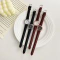 Vintage Women Quartz Watches Classic Small Round Elegant Dress Wristwatches Leather Band Simple Female Clock Reloj Mujer.