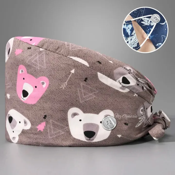 Nurse%20Scrubs%20Cap%20Adjustable%20Scrubs%20Hat%20Unisex%20Cotton%20Pink%20Print%20Nursing%20Caps%20Accessories%20Medical%20Work%20Hat%20Pet%20Shop%20Surgicals%20Hat%20-%20Image%207