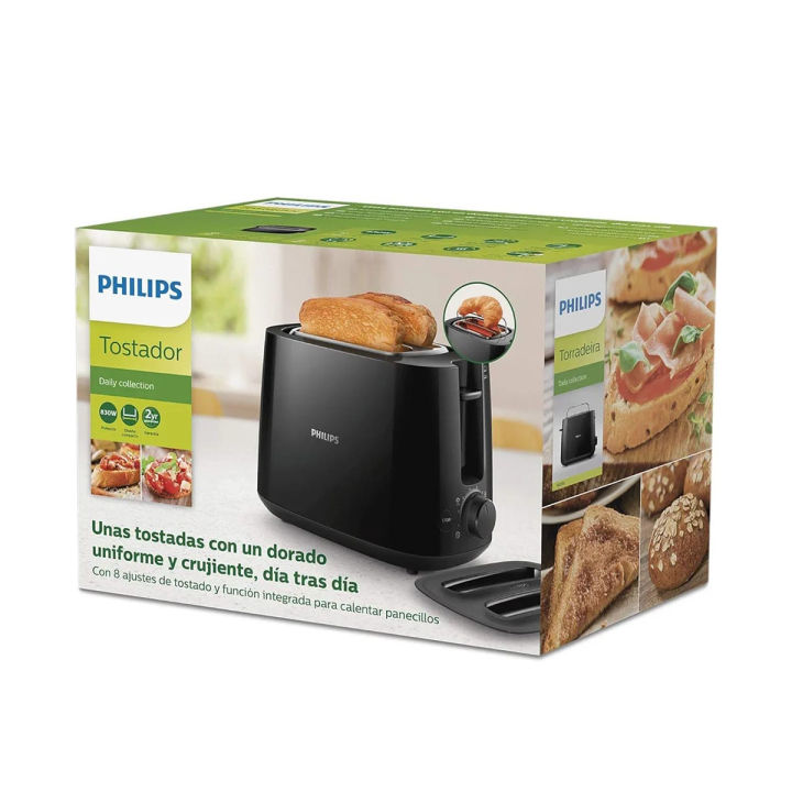 Philips%20HD2582/90%20Daily%20Collection%20Toaster%20%E2%80%93%20Crispy%20Golden%20Brown%20Toast%20Every%20Day%20(Official%20Philips%20Product)%20-%20Image%208