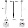 Solid 72Pcs 15MM Stainless Steel Fastener Snap Press Stud Button for Marine Boat Canvas with Punching Set Tool Kit Silver. 