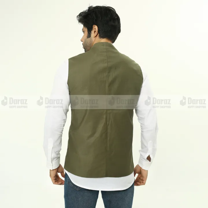 Olive%20Sleeveless%20Coat%20&%20Koti%20for%20Men%20-%20Image%202