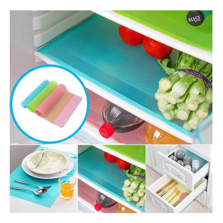 4pcs/set Refrigerator Pad Antibacterial Antifouling Mildew Moisture Tailorable Pad Refrigerator Mats Fridge Waterproof