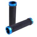 Bicycle Road Mountain Bike Handle Double Lock on Aluminium Alloy Hand Cover - Blue. 