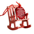 Xmas Ornament Eye-catching Mini Wooden Chair Hanging Ornament.