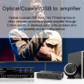 DAC310B Digital To Analog Audio Converter V5.3 Receiver Transmitter Coaxial Optical Bypass Aux Jack USB Multi-mode Input.