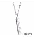 K-POP BTS JUNG KOOK Necklace Bangtan Ring Pendant Rope Necklace Jewelry for Men Women. 