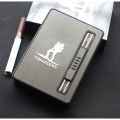 Cigarette Box With Jet Lighter 10 Pc Cigarette Launch Injection Holder Case Lighter. 