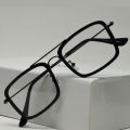 Eyewear Black Metal Square Shaped Retro Classic Glass Frame Men Women Spectacle Frame Reading glass Unisex Optical Eyewear. 