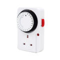 24-Hour Segmented Timer Switch-Energy-Saving Plug Timer Socket Kit-with Programmable Time Controller 3-Pin Plug UK Plug. 