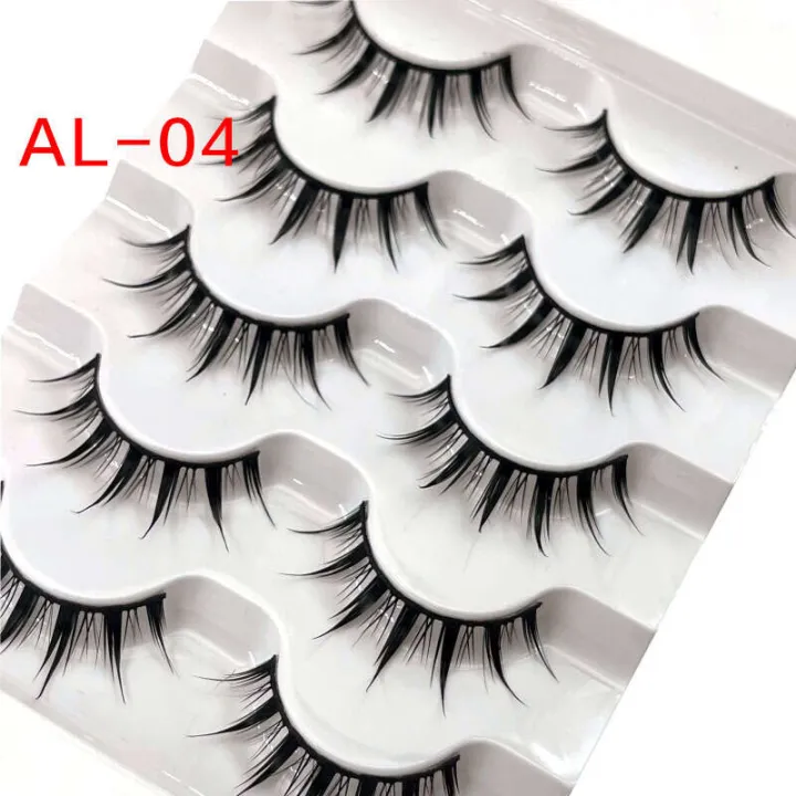 Wet%20Comic%20Barbie%20Sharp%20Thai%20Makeup%20Thick%205%20Pairs%20of%20Fake%20Eyelashes,%20Natural%20Slim,%20Simulated%20Curling,%20Hard%20Stem%20Eyelashes%20-%20Image%205