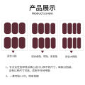 New summer nail art sticker 22 finger full sticker waterproof non-baked nail polish film European and American simple solid color sticker. 