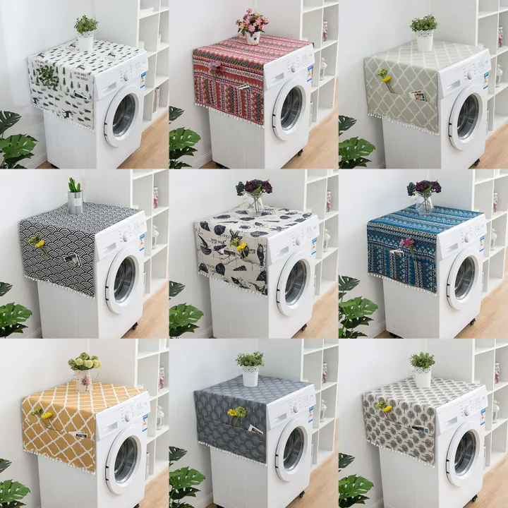 %E3%80%90linfang%20store%E3%80%91Geometric%20Refrigerator%20Cloth%20Single%20Door%20Refrigerator%20Dust%20Cover%20Double%20Towel%20Washing%20Machine%20Cover%20-%20Image%204