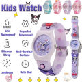 Sanrio Watch Cute 3D Waterproof Quartz Silicone Strap Cartoon Children's Kuromi Melody Cinnamoroll Watches Student Gift. 