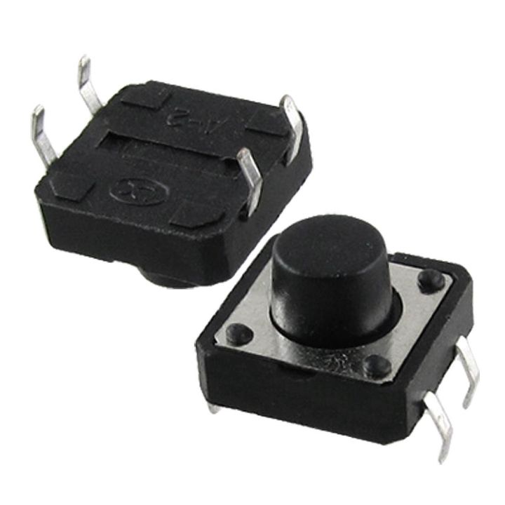 12 x 12mm x 7.5mm Panel PCB Momentary Tactile Tact Push Button Switch DIP 3PCS