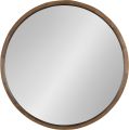 Kate and Laurel Hutton Round Decorative Wood Frame Wall Mirror, 30 Inch Diameter, Natural Rustic mirrors for bedroom. 