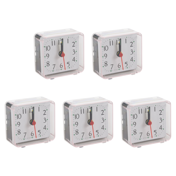 Mini Animated Clock 5PCS Portable Cute Mini Cartoon Multi-Function Table Clocks(White ...