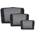 Black Mesh Makeup Bag See Through Zipper Pouch Travel Cosmetic and Toiletries Organizer Bags Pack of 6(S,M,L).