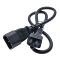 Iec 320 C14 Male Plug To C5 Female Adapter Cable Iec 3 Pin Male To C5 Micky For Pdu Ups Power Converter Cord. 