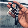 1 Pcs Royal Enfield Branded Motorcycle Leather Keychain Ring with Screwdriver – Metal Key Ring & Carabiner Clip. 