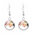 Cross-border new accessories Christmas Snowman Time Gemstone Bracelet Necklace Earrings Jewelry Set.