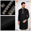 EFG LUXURY PANJABI (Arabian Nights) Embroidery Collar Placket 100% Cotton Fabric. 