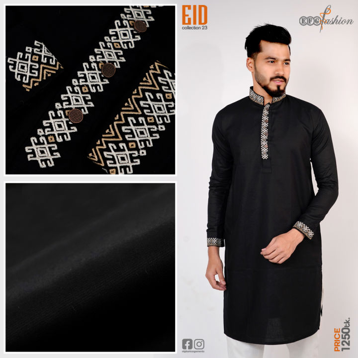 EFG%20LUXURY%20PANJABI%20(Arabian%20Nights)%20Embroidery%20Collar%20Placket%20100%25%20Cotton%20Fabric%20-%20Image%206