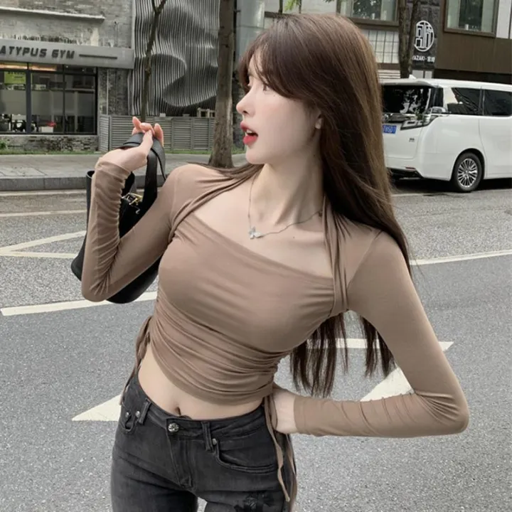 Y2K%20T-shirt%20Woman%20Winter%20Autumn%20Long%20Sleeve%20Crop%20Top%20V-neck%20Basic%20Skinny%20Tee%20Shirt%20Femme%20Korean%20Fashion%20Clothes%20-%20Image%203