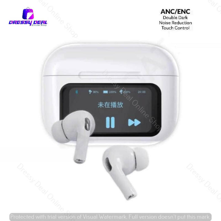 Airpods%20A9%20Pro%202%20ANC/ENC%20With%20Screen%20Display%20%20Dobble%20Dark%20Touch%20Control%20Noise%20Reduction%20Long%20Battery%20Bluetooth%20Headphone%20-%20Image%204