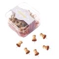 50 Pcs Wood Push Pins, for Map Photos Calendar Home Office with Box. 