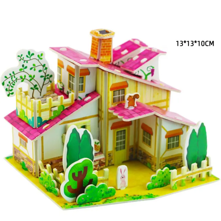 Villa%20House%20Castle%20Building%20Model%203D%20Cardboard%20Puzzle%20Jigsaw%20Toys%20Children's%20Interest%20Educational%20Toys%20Kids%20Gift%20-%20Image%202