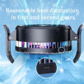 GT30 Mobile Phone Cooler Universal Phone Cooling Fan RGB Semiconductor Radiator Cooling Fan For Playing Games Watching Videos.