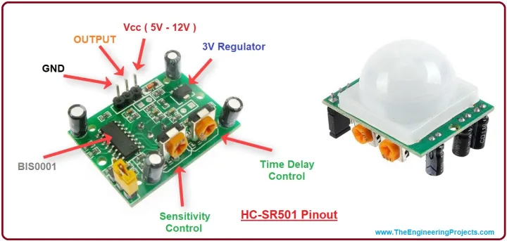 PIR Motion Sensor Module - HC SR 501 for Arduino projects