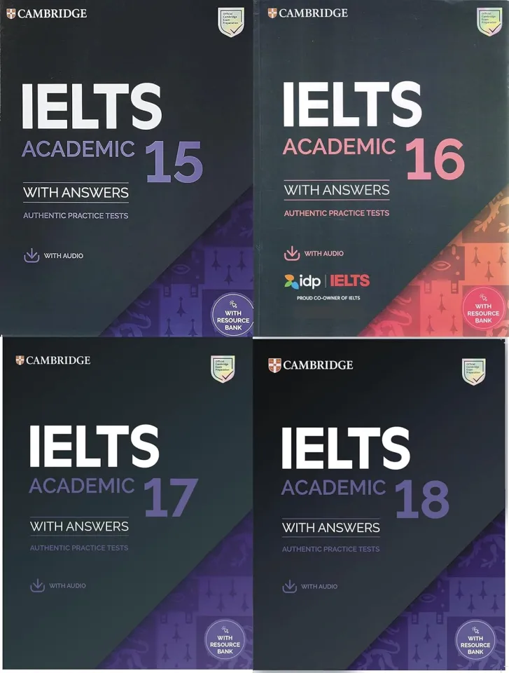 CAMBRIDGE Ielts Academic Combo 15-16-17-18 Set of 4 books
