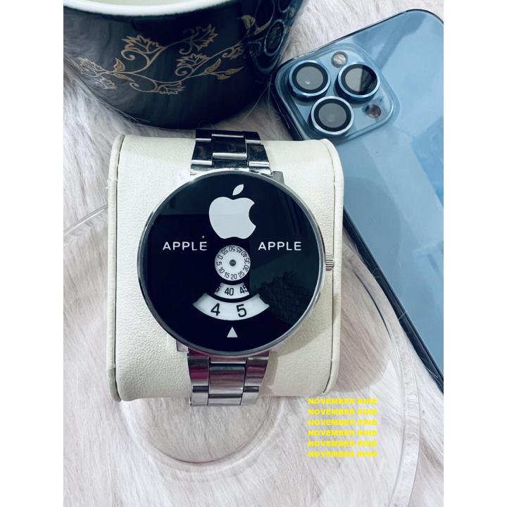 Chaka Round Fasionable Steeliness Steel Watch For Men's Silver Dial White