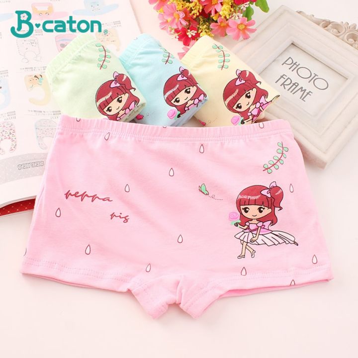 3PCS Girl Underwear Kid Children Panties Elastic Briefs Children Underwears Cartoon Breathable Clothing Soft Girls' boxer shorts